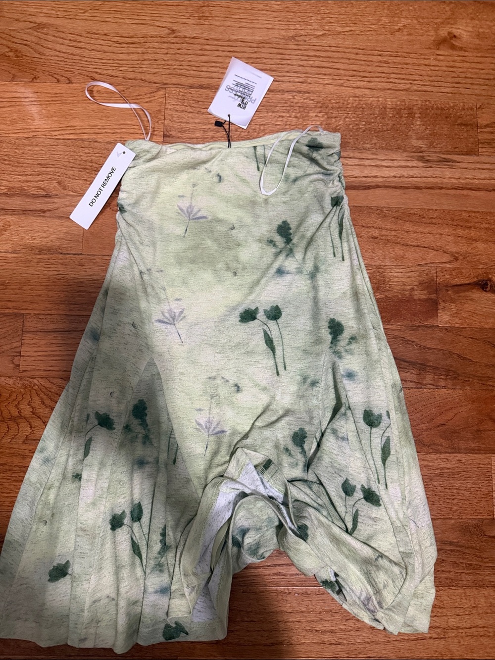 Princess Polly Light Green Floral Pleated Midi Skirt